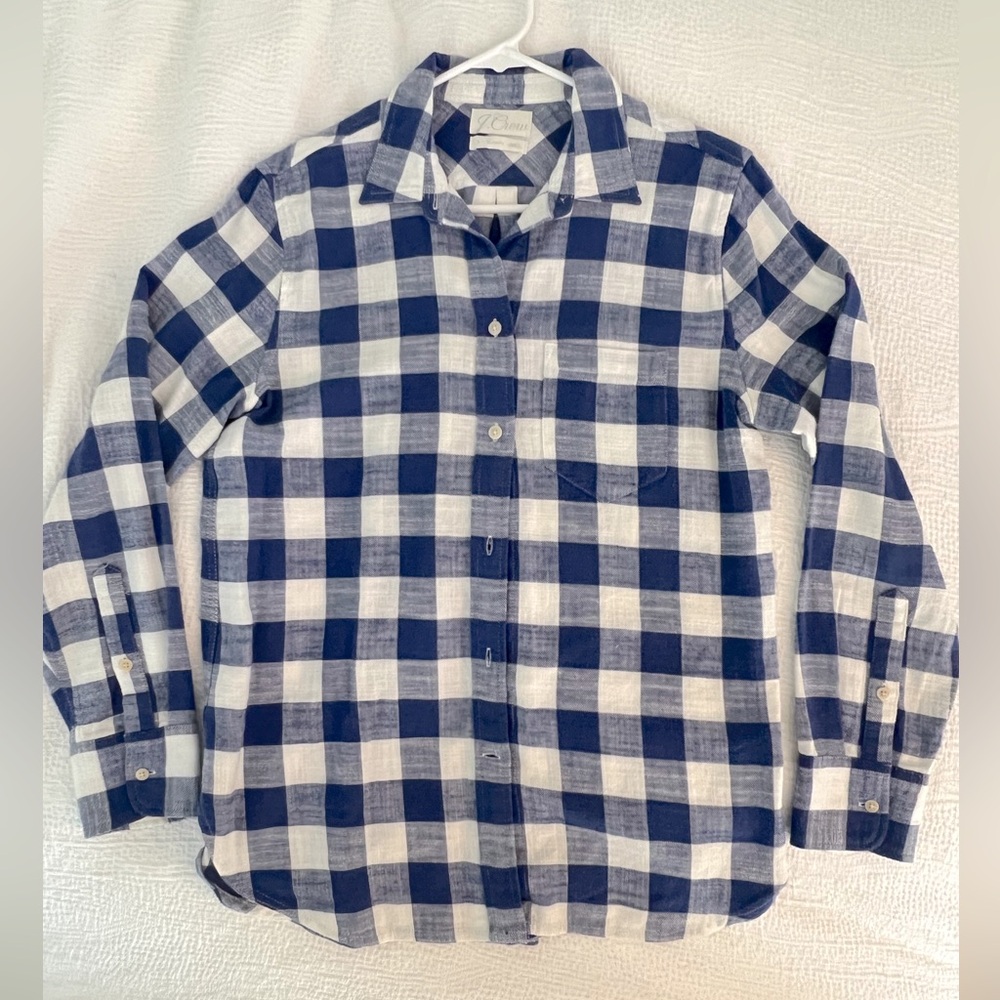 J Crew Classic-fit flannel shirt in buffalo check